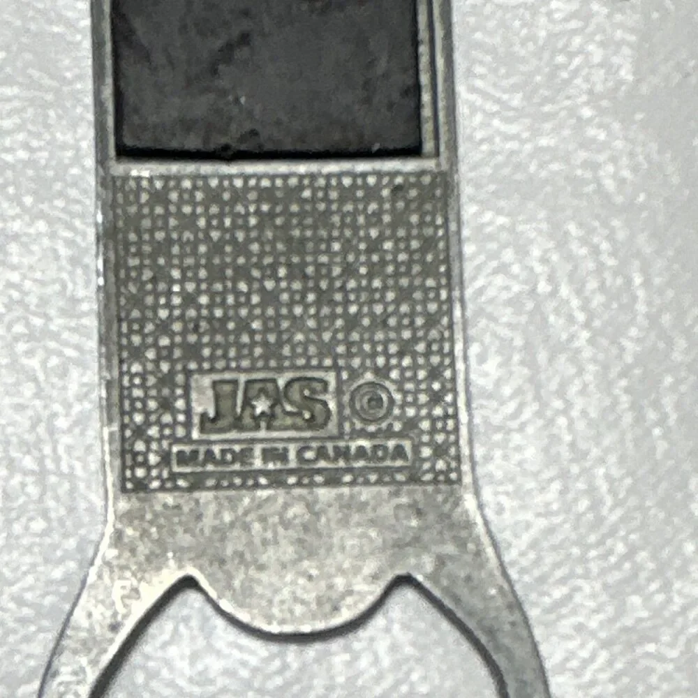 JASO BIG TEX Metal Beer Bottle Opener Made in Canada Breweriana